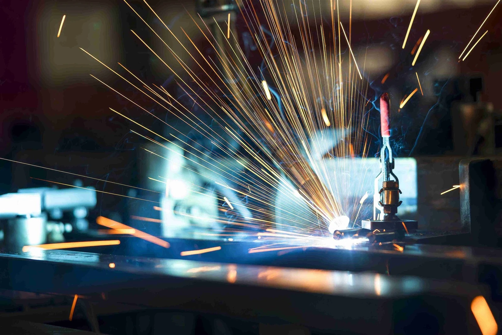 Welding robots work